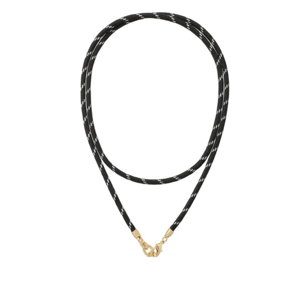 ROXANNE ASSOULIN The Long Happy Cord Necklace Black Without Charm - Picture 4 of 12